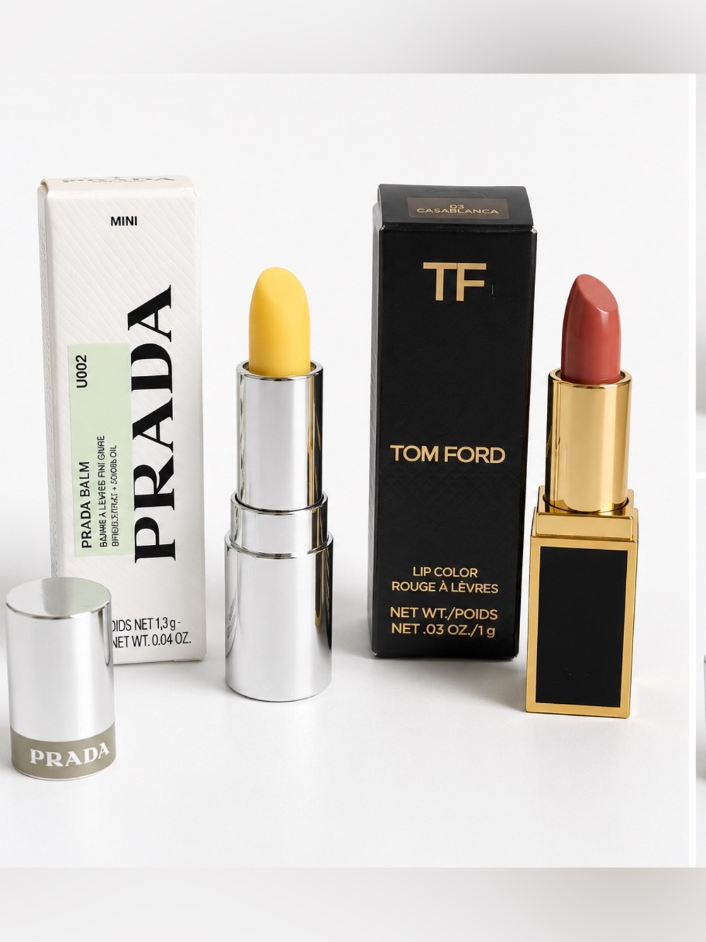 Prada + Tom Ford Luxury Mini Lip Duo Balm & Lipstick NEW